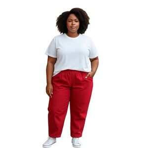 Vintage High Waisted Red Pull On Pants XLP